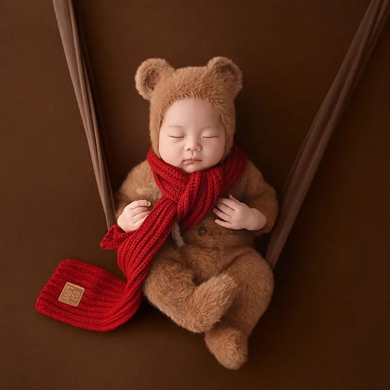 Christmas Brown Bears Set - Newborn Photography Props - Image 4